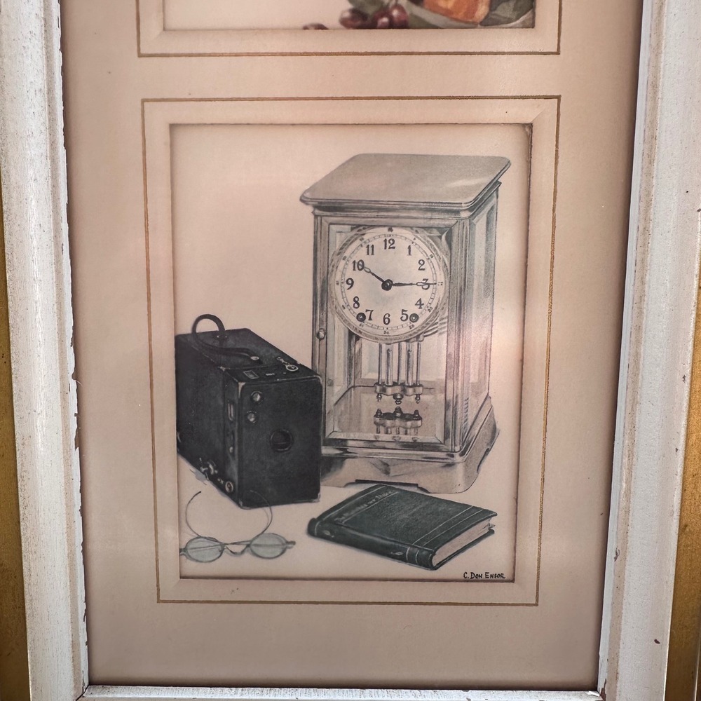 Vintage Cape Shore Framed Note Cards Triptych - Henk Bos & Don Ensor Still Life - Picture 12 of 16